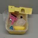 Hamiledyi Dwarf Hamster Cage Clear Plastic Small Hamster Cage Portable Carrier with Water Bottle Exercise Wheel Bathtub Box Set Toy for Dwarf Baby Hamster (Yellow)