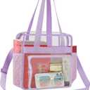 Busiuw Clear Bag for Stadium Events, Stadium Approved 12x12x6 Clear Tote Bag for Sport Fan, Work Concert Travel