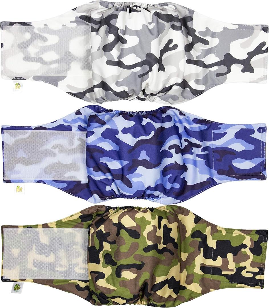 PET MAGASIN Male Dog Belly Band (Camo, Medium) (Medium (15"-21" Waist))
