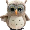 Ryttir 15.7 Inch Chubby Gray Owl Stuffed Animal, Adventure Stuffed Owl Plush Toy, Brave Boy's and Girl's Room Decor, Funny Owls Gift for Kids and Women