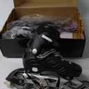 MammyGol Adults Adjustable Inline Skates, Safe and Durable Roller Skates with Giant Wheels, High Performance Professional Skates for Men Women Youth (X-Large - Adult (6-8 Men/7-9 Women), Black)