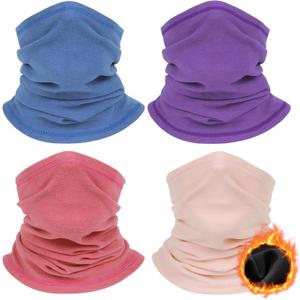 Winter Neck Warmer for Men Women: Neck Gaiter Face Ski Mask Windproof Face Cover Fleece Balaclava Scarf Cold Weather (One Size, Purple, Pink, Red, Blue)