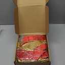 8 Pcs Extra-Large Red Velvet Christmas Bows for Front Porch Outdoor Xmas Tree Topper Bows Waterproof Golden Edged Looped Big Wreath for Indoor Window Pillar Decor (10.6''x30.7'',Chic Style