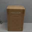 Mbillion Small Trash Can with Swing Lid 2.4 Gallons/9 Liter, Mini Trash Can with lid, Stainless Steel Cylindrical Garbage Can for Home and Office, for Ground and Desktop(Brushed Silver)