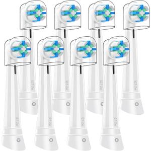 IO Replacement Heads Compatible with Oral B iO 2 3 4 5 6 7 8 9 10 Series Electric Toothbrush, 8 Pcs Brush Heads Compatible with Oral B for Teeth Clean (White)