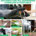 Cordless Pressure Washer, 600PSI Handheld High-Pressure Foam Cannon Water Spray, Portable Car Jet Washer with 2 Nozzles, Battery Powered Cleaner Machine Tool for Car, Patio, Fence, Floor, Garden