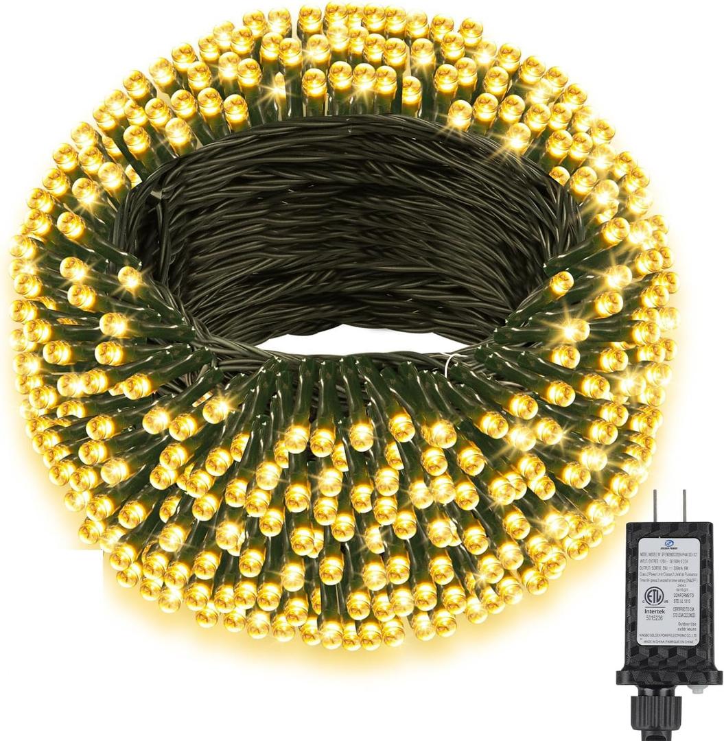 132FT 400 LED Christmas Lights, Twinkle Xmas Lights with 8 Modes and Timer, Outdoor Waterproof Christmas Tree Lights for Room Bedroom Wedding Party Holiday Decorations, Warm White