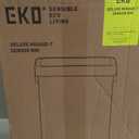 EKO Deluxe Mirage-T 50 Liter / 13.2 Gallon Touchless Rectangular Motion Sensor Trash Can, Matte Stainless Steel Finish
