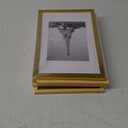 upsimples 8x12 Picture Frame Set of 5, Display Pictures 6x8 with Mat or 8 x 12 Without, Wall Gallery Photo Frames, Gold