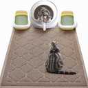 WePet Cat Litter Box Mat, Kitty Premium PVC Pad, Durable Trapping Rug, Phthalate Free, Urine-Resistant, Scatter Control, XXL 47 x 36 Inch, Champagne