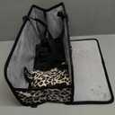 Portable Dog Car Seat for Small Dogs - Adjustable Safety Leash, Washable Cushion & Storage Pocket - Pet Booster Seat for Car Travel- Leopard