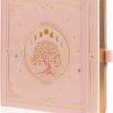 TIEFOSSI Tree of Life Journal, Square Dotted Journal for Women Men, Dot Aesthetic Notebook with 160 Numbered Pages, Hardcover Vegan Leather Journals with Bookmark, 160 GSM Thick Paper, 8 x 8 IN (Pink)