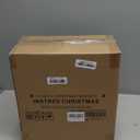 24 Inch Snow Flocked Pre-Lit Christmas Wreath Spruce, 50 LED Warm White & Multi-Color Lights with Timer, Battery Operated, Holiday Decoration for Front Door, Outdoor