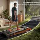 Cybergoing T10 Walking Pad Treadmill with Bosch® Motor, Under Desk Treadmill, Fixed 7% Manual Incline, Up to 4 MPH, 2.5HP, 300lb Capacity, App + Remote, 15"x36" Belt, Treadmills for Home