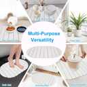 Stone Drying Mat for Kitchen Counter: 24"x16" Large Foldable Diatomaceous Earth Dish Drying Mat, Super Absorbent &, Heat-Resistant, Quick Dry for Dishes Bottles Cups with 2 Stone Coasters (oval)