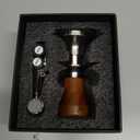 54mm Espresso Tamper for Breville Machine Rosewood KNODOS Auto Leveling, Double Spring Loaded Wooden 30LB Calibrated Coffee Tamper