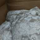 Floral Comforter King Size - 100% Long Staple Cotton Gradient Brown Leaf Reversible Comforter Set 3pcs, Soft Breathable Hypoallergenic Bedding Set