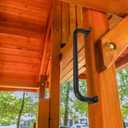 ESPETS 17 Inch 6 Pieces Black Metal Safety Handles for Playground - Swing Set Accessories Grab Handles, Playset Hand Grips, Indoor Monkey Bars for Jungle Gym, Playhouse, Climbing Frame