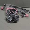 Snorkel Set Adults Snorkeling Gear Anti-Fog Panoramic View Swim Mask Dry Top Snorkel Kit with Carry Bag for Snorkeling Scuba Diving Swimming Travel (Z-Black/ Pink Black)