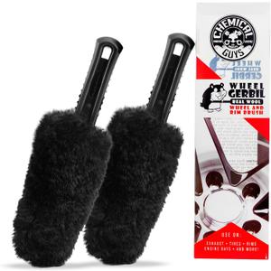 Chemical Guys Gerbil Wheel and Rim Brush, Safe for Exhaust, Tires, Rims, Engine Bays, & More, 2 Pack