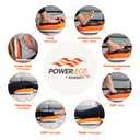 Power Legs Electric Foot Massager Machine with Remote Control, Adjustable Speed, Vibration - Calf Massager - Feet Massager for Neuropathy Pain Relief, Plantar Fasciitis, Leg Blood Circulation (Orange) (Black With Heat and Vibration)