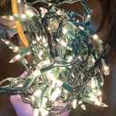 Connectable Christmas String Lights 66FT 200 LED 8 Modes with Timer Decorative String Lights for Xmas Tree Patio Party Warm White (Warm White Dark Green Wire)