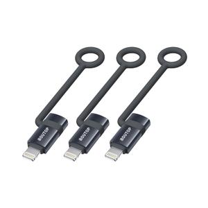 [MFi Certified] USB C to Lightning Adapter, Type C to Lightning Adapter Support 36W PD Fast Charging Compatible with iPhone iPad Dark Gray - 3 Pack (3 Packs)