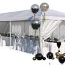 Devoko 10x30 FT Waterproof White Canopy Tent - Heavy Duty Outdoor Wedding Party Tent for Backyard, Patio
