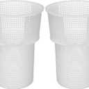 LemonRoad 2 Pcs Pool Pump Basket Replacement Compatible with Superflo Vs Pool Pump Pentair Filter, Skimmer Strainer Basket-Remove Leaves and Debris (White)