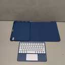 Harvopu Compatible for iPad 11th 10th Generation Case with Keyboard, Folio Cover with Pencil Holder, Multi-Touch Trackpad, 7 Color Backlit, Detachable Keyboard for iPad (A16) 11th/10th Gen (Navy Blue)