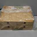 Bamboo Desk Organizer with Drawers, Small 3 Tier Desktop Drawers for Countertop, Mini Tabletop Storage Containers with Anti-scratch Pads for Home Office Supplies Makeup, No Assembly Required