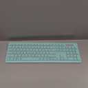 Wireless Keyboard and Mouse Combo - RGB Backlit, Rechargeable & Light Up Letters, Full-Size, Ergonomic Tilt Angle, Sleep Mode, 2.4GHz Quiet Keyboard Mouse for Mac, Windows, Laptop, PC, Mint Green