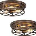 Piano7797 13 inch Flush Mount Ceiling Light Fixtures,3Light Modern Hallway Light Fixtures Ceiling, Black Gold Lights Fixture Ceiling Mount for Farmhouse,Kitchen, Bedroom 2 Pack