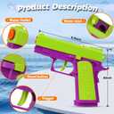 2 Packs Water Gun for Kids Squirt Guns Water Blaster Soaker Toys Water Pistol Toys for Boys Girls Toddlers, Outdoor Beach Swimming Pool Game Summer Party Favor (Purple and Green)