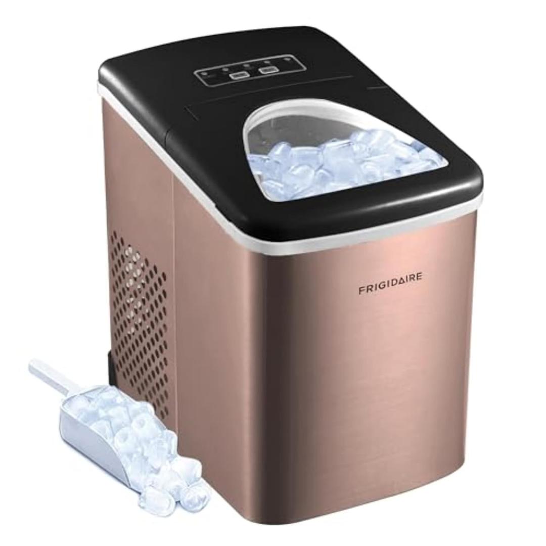 Frigidaire EFIC117-SSCOPPER-COM Stainless Steel Ice Maker, 26lb per Day, Copper Stainless