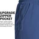 Aolesy Men's Basketball Shorts 7"/9" Athletic Gym Shorts with Zipper Pockets Lightweigh Quick Dry Mesh Workout Shorts (Blue, L)
