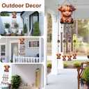 Gifts for Mom, Wind Chimes for Outside Perfect for Outdoor Gardens Patios Home Decor, Features Melodious Tones Create a Zen Atmosphere, Retirement Gifts for Women Men(Colorful Highland Cow