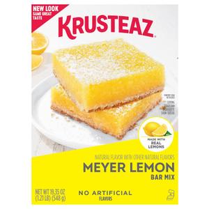 Krusteaz Meyer Lemon Bar Mix, Lemon Bar Baking Mix, Made With Real Lemons, 19.35 oz Box