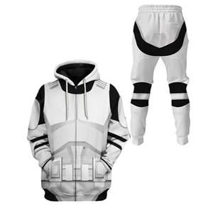 Xikaufo Unisex Adult Cosplay Costume Print Set Halloween Carnival Pullover Hoodies Outfits Suit,X-Large
