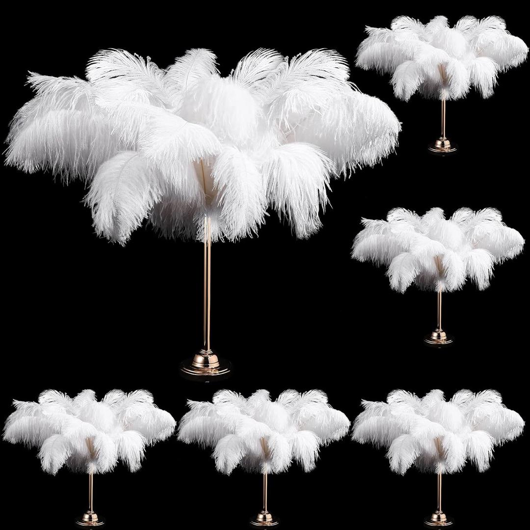 Berlune 150 Pcs Large Ostrich Feathers Bulk 12-14 Inch (30-35 Cm) Natural Ostrich Feathers Plumes for DIY Crafts Wedding Party Centerpieces Party Christmas Decorations(White) Berlune 150 Pcs Large Ostrich Feathers Bulk 12-14 Inch (30-35 Cm) Natural Ostrich Feathers Plumes for DIY Crafts Wedding Party Centerpieces Party Christmas Decorations(White)
