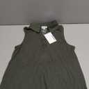 Motherhood Maternity Women's Sleeveless Rib Knit V-Neck Polo Pregnancy Top (Medium)