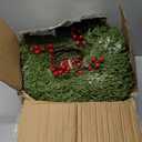 12 Pcs Small Christmas Wreath, Christmas Wreaths for Windows, Winter Mini Wreaths Christmas, Cabinet Wreaths for Kitchen Christmas, Window Decorations for Front Door Candle Rings Outdoor Indoor (Green, Red)