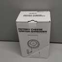 KEOUKE Rotary Cheese Grater Hand Crank Transparent - Shredder Slicer Grinder 3 Stainless Steel Blades, Stable Suction, Labor-Saving Handle, Safe Kitchen Tool for Cheese, Vegetable, Nuts, Chocolate (Grey Blue SP)