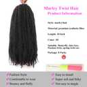 Marley Twist Braiding Hair 18 Inch 8 Packs, Natural Kinky Texture, Easy to Separate, Tangle Resistant, Low Shedding, Soft Lightweight Marley Hair for Twist and Protective Styles (1B)