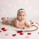 AMOR PRESENT Baby Angel Wings, 5PCS Newborn Photoshoot Clothes White Angel Feather Wing Baby Cupid Costume Set with Headband Bow Swords Photo Prop Outfit 0-18 Months