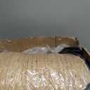 Palisa Ottoman Jute Pouf Handmade Knitted Poof Bean Bag Filling | Boho Pouffe for Living Room & Bedroom | Foot Rest Poufs for Office Home Decor (Natural, 16" D x 16" W x 18" H)