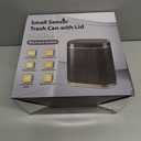 SYNCVIBE Bathroom Sensor Trash Can with Automatic Lid 2 Gallon Small Sensor Trash Can, 7.5 Liter Motion Sensor Smart Trash Can with Stripes, Slim Waterproof Plastic Garbage Can for Narrow Space