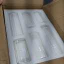 36 Pack White Pillar Candles + 36 Pack Vertical Ribbed Clear Glass Cylinder Holders, Hurricane Candle Shades for Wedding, Home, Party Table Centerpieces Decor