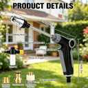 Turn Any Hose Into A High-Pressure Water Cleaning Jet, Heavy Duty Garden Hose Nozzle -High Pressure Hose Nozzle for Car Wash, Patio Cleaning, Pet Shower & Plant Watering