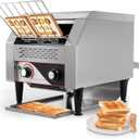 Dyna-Living Commercial Toaster 300 Slices/Hour Conveyor Toaster Commercial 1900W Heavy-duty Stainless Steel Rotating Toasters Oven for Restaurant, Conveyor Belt Toasters for Bun, Bagel, Bread